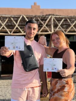 Hot air balloon certificate dar taliwint marrakech