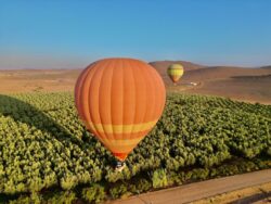 Hot air balloon flight olive trees dar-taliwint marrakech